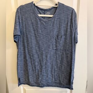 Old Navy Blue Striped Short Sleeve Tee